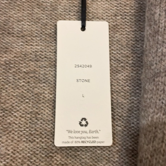 NWT Pink Rose longline cardigan in Stone (oatmeal tan color), size Large - Picture 4 of 11